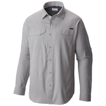 Columbia Silver Ridge Lite Long Sleeve, Camisa Grises Para Hombre | 809467-RKF